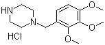 盐酸曲美他嗪分子结构 (CAS 13171-25-0)