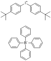 双(4-(叔-丁基)苯基)碘鎓四苯基硼酸酯分子结构 (CAS 131725-16-1)