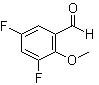 3,5-二氟-2-甲氧基苯甲醛分子结构 (CAS 131782-50-8)