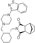 (3aR,4S,7R,7aS)-2-[[(1R,2S)-2-[[4-(1,2-苯并异噻唑-3-基)-1-哌嗪基]甲基]环己基]甲基]六氢-4,7-甲桥-1H-异吲哚-1,3(2H)-二酮分子结构 (CAS 1318074-18-8)