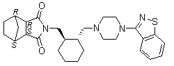 (3aR,4R,7S,7aS)-2-[[(1R,2R)-2-[[4-(1,2-苯并异噻唑-3-基)-1-哌嗪基]甲基]环己基]甲基]六氢-4,7-甲桥-1H-异吲哚-1,3(2H)-二酮分子结构 (CAS 1318074-25-7)
