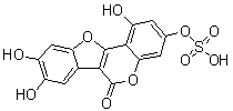 1,8,9-三羟基-3-(磺基氧基)-6H-苯并呋喃并[3,2-c][1]苯并吡喃-6-酮分子结构 (CAS 1318240-80-0)