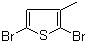 2,5-二溴-3-甲基噻吩分子结构 (CAS 13191-36-1)