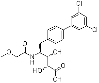 4,5-二脱氧-5-(3',5'-二氯[1,1'-联苯]-4-基)-4-[(2-甲氧基乙酰基)氨基]-L-阿拉伯糖酸分子结构 (CAS 1319207-44-7)