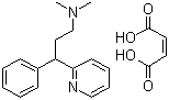 CAS # 132-20-7, Pheniramine maleate, 1-Phenyl-1-(2-pyridyl)-3-dimethylaminopropane maleate
