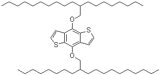 4,8-二[(2-辛基十二烷基)氧基]苯并[1,2-b:4,5-b']二噻吩分子结构 (CAS 1320201-19-1)