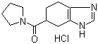 1-吡咯烷基(4,5,6,7-四氢-1H-苯并咪唑-6-基)甲酮盐酸盐分子结构 (CAS 132036-42-1)