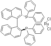 structure of CAS# 132071-87-5, 二氯[(S)-(-)-2,2'-双(二苯基膦)-1,1'-联萘基]钌 (II)
