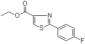 structure of CAS# 132089-35-1, 2-(4-氟苯基)噻唑-4-甲酸乙酯