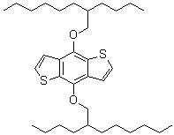 4,8-二[(2-丁基辛基)氧基]苯并[1,2-b:4,5-b']二噻吩分子结构 (CAS 1321590-78-6)