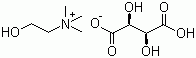rel-(2R,3R)-2-羟基-N,N,N-三甲基乙铵 2,3-二羟基丁二酸盐分子结构 (CAS 132215-92-0)