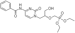 structure of CAS# 132336-36-8, P-[[(1S)-2-[4-(Benzoylamino)-2-oxo-1(2H)-pyrimidinyl]-1-(hydroxymethyl)ethoxy]methyl]phosphonic acid diethyl ester