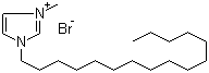 1-十六烷基-3-甲基溴化咪唑鎓分子结构 (CAS 132361-22-9)