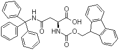Fmoc-N-三苯甲基-L-天冬酰胺分子结构 (CAS 132388-59-1)
