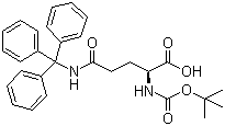 structure of CAS# 132388-69-3, N-Boc-N'-三苯甲基-L-谷氨酰胺