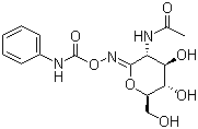 (1Z)-2-(乙酰基氨基)-2-脱氧-N-[[(苯基氨基)羰基]氧基]-D-葡萄糖酸肟 delta-内酯分子结构 (CAS 132489-69-1)