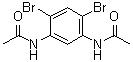 N,N'-二乙酰基-4,6-二溴-1,3-苯二胺分子结构 (CAS 132530-67-7)