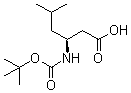 N-叔丁氧羰基-L-beta-高亮氨酸分子结构 (CAS 132549-43-0)