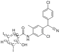 Closantel-13C6 molecular structure (CAS 1325559-20-3)