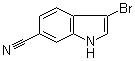 3-溴-1H-吲哚-6-甲腈分子结构 (CAS 1326714-80-0)