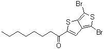 1-(4,6-二溴噻吩并[3,4-b]噻吩-2-基)-1-辛酮分子结构 (CAS 1327334-59-7)