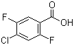 2,5-二氟-4-氯苯甲酸分子结构 (CAS 132794-07-1)