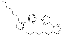 3,3'''-二己基-2,2':5',2'':5'',2'''-四噻吩分子结构 (CAS 132814-91-6)