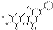 CAS # 1329-10-8, Toringin, 5-(beta-D-Glucopyranosyloxy)-7-hydroxy-2-phenyl-4H-1-benzopyran-4-one