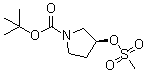 structure of CAS# 132945-75-6, (S)-3-[(Methylsulfonyl)oxy]pyrrolidine-1-carboxylic acid tert-butyl ester