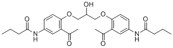 1,3-Bis(2-acetyl-4-butyramidophenoxy)-2-hydroxypropane molecular structure (CAS 1329613-31-1)
