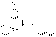 CAS 登录号：1329795-88-1, 1-[1-(4-甲氧基苯基)-2-[2-(4-甲氧基苯基)乙基氨基]乙基]环己烷-1-醇
