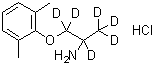1,1,1,2,3,3-六氘-3-(2,6-二甲基苯氧基)丙烷-2-胺盐酸盐分子结构 (CAS 1329835-60-0)