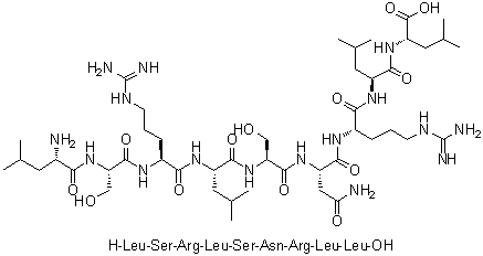 CAS 登录号：1330060-94-0, L-亮氨酰-L-丝氨酰-L-精氨酰-L-亮氨酰-L-丝氨酰-L-天冬氨酰胺酰-L-精氨酰-L-亮氨酰-L-亮氨酸