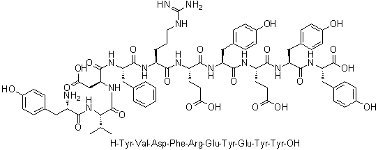 CAS 登录号：1330060-97-3, L-酪氨酰-L-缬氨酰-L-alpha-天冬氨酰-L-苯丙氨酰-L-精氨酰-L-alpha-谷氨酰-L-酪氨酰-L-alpha-谷氨酰-L-酪氨酰-L-酪氨酸