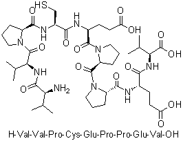 L-缬氨酰-L-缬氨酰-L-脯氨酰-L-半胱氨酰-L-alpha-谷氨酰-L-脯氨酰-L-脯氨酰-L-alpha-谷氨酰-L-缬氨酸分子结构 (CAS 1330061-05-6)