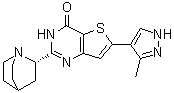 2-(2S)-1-氮杂双环[2.2.2]辛-2-基-6-(3-甲基-1H-吡唑-4-基)-噻吩并[3,2-d]嘧啶-4(3H)-酮分子结构 (CAS 1330782-76-7)