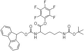N'-叔丁氧羰基-N-芴甲氧羰基-D-赖氨酸五氟苯基酯分子结构 (CAS 133083-36-0)