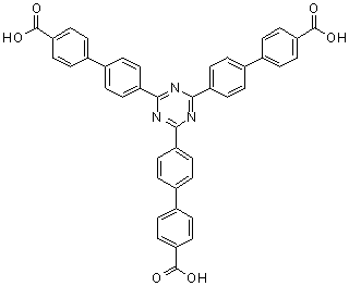 4'-[4,6-二(4'-羧基[1,1'-联苯]-4-基)-1,3,5-三嗪-2-基]-[1,1'-联苯]-4-羧酸分子结构 (CAS 1331756-62-7)