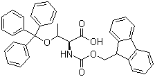 structure of CAS# 133180-01-5, Fmoc-O-三苯甲基-L-苏氨酸