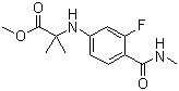 N-[3-氟-4-[(甲基氨基)羰基]苯基]-2-甲基丙氨酸甲酯分子结构 (CAS 1332524-01-2)