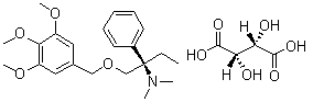 CAS # 133267-27-3, Fedotozine tartrate, (R)-alpha-Ethyl-N,N-dimethyl-alpha-[[(3,4,5-trimethoxyphenyl)methoxy]methyl]benzenemethanamine [S-(R*,R*)]-2,3-dihydroxybutanedioate (1:1), JO 1196