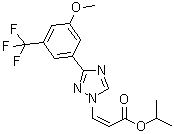 structure of CAS# 1333151-73-7, (2Z)-3-[3-[3-甲氧基-5-(三氟甲基)苯基]-1H-1,2,4-三唑-1-基]-2-丙烯酸异丙酯