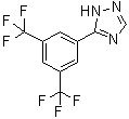 structure of CAS# 1333154-10-1, 5-[3,5-二(三氟甲基)苯基]-1H-1,2,4-三唑