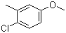 structure of CAS# 13334-71-9, 4-Chloro-3-methylanisole