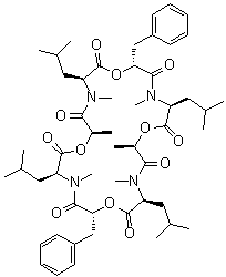CAS # 133413-70-4, PF 1022A, PF 1022, Cyclo(D-2-hydroxypropanoyl-N-methyl-L-leucyl-3-phenyl-D-2-hydroxypropanoyl-N-methyl-L-leucyl-D-2-hydroxypropanoyl-N-methyl-L-leucyl-3-phenyl-D-2-hydroxypropanoyl-N-methyl-L-leucyl)