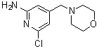 6-氯-4-(4-吗啉基甲基)-2-吡啶胺分子结构 (CAS 1334294-43-7)