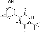 (alphaR)-alpha-[叔丁氧羰基氨基]-3-羟基金刚烷-1-乙酸分子结构 (CAS 1334321-39-9)