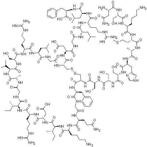 小鼠脑钠尿肽(1-32)分子结构 (CAS 133448-20-1)