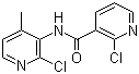 2-氯-N-(2-氯-4-甲基吡啶-3-基)烟酰胺分子结构 (CAS 133627-46-0)