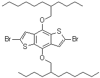 2,6-二溴-4,8-二[(2-丁基辛基)氧基]苯并[1,2-b:4,5-b']二噻吩分子结构 (CAS 1336893-15-2)